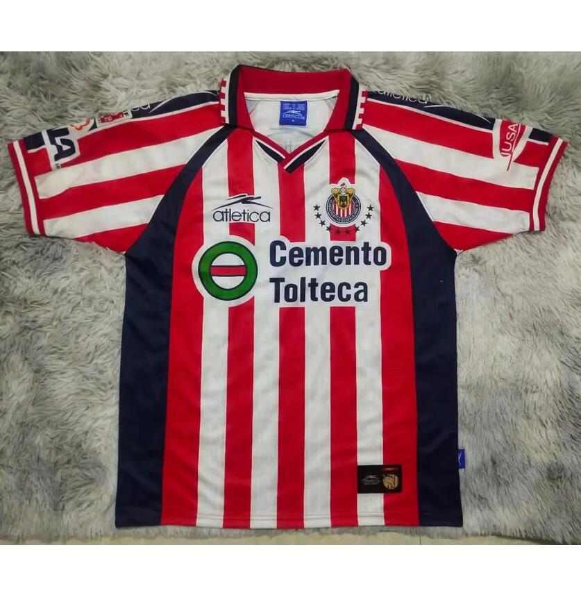 1999-2000 Chivas C.D. Guadalajara Retro Home Kit Soccer Jersey